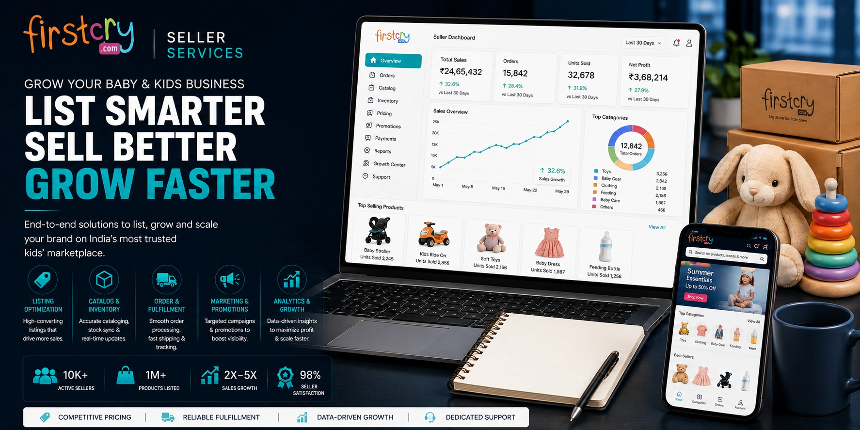 Firstcry Seller Dashboard Analytics