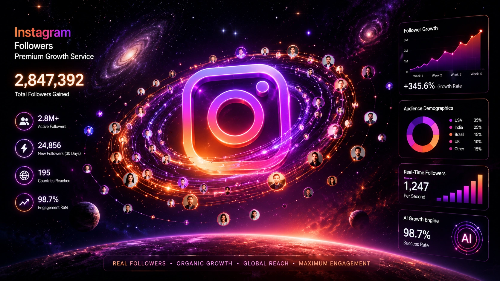 Instagram Follower in Kuwait Dashboard Analytics