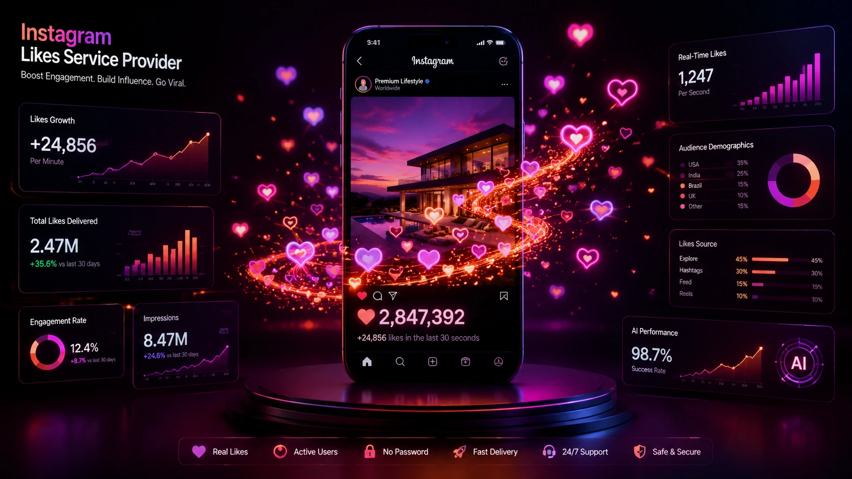 Instagram Likes in Indore Dashboard Analytics