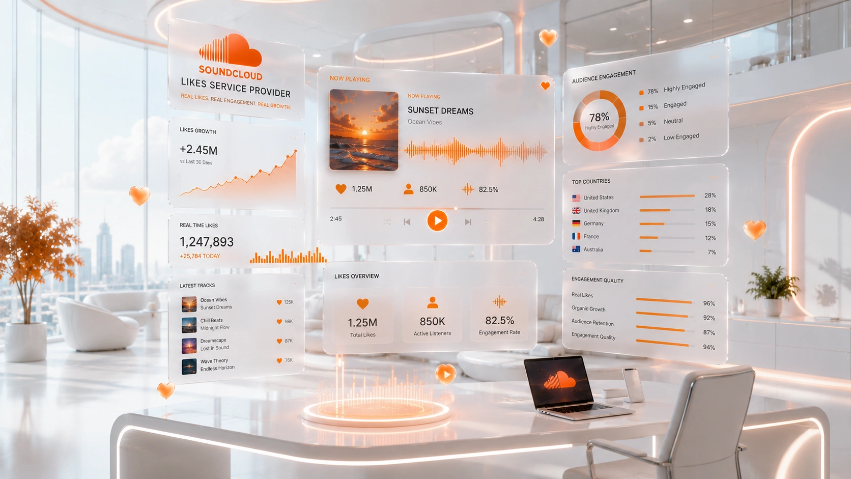 Soundcloud Likes Dashboard Analytics
