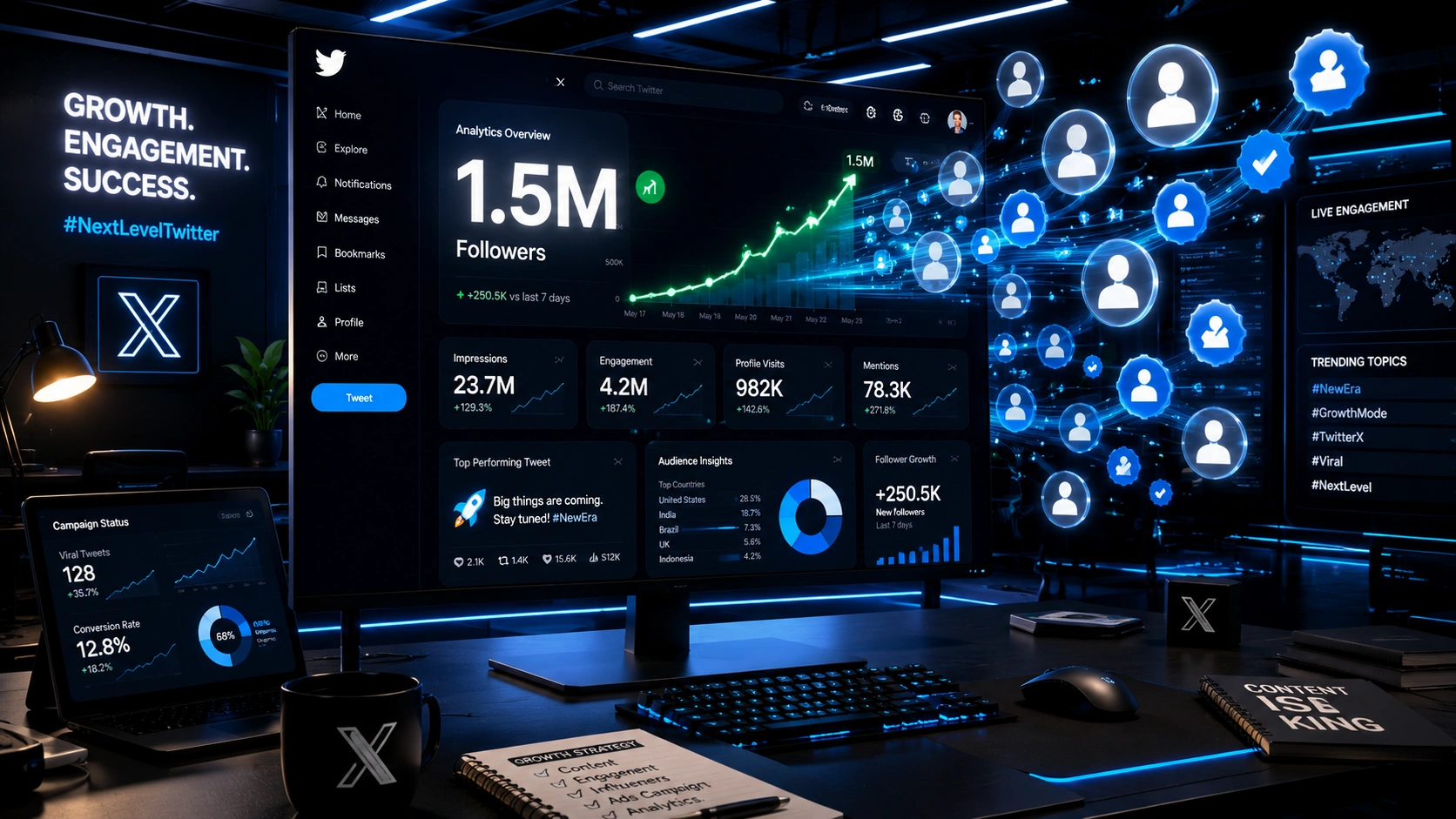 Twitter Followers Morocco Dashboard Analytics