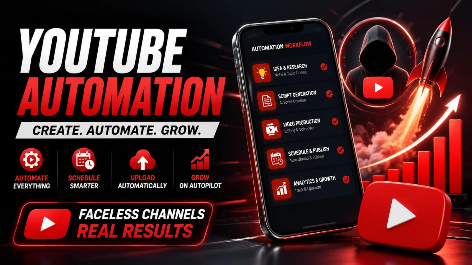 YouTube Automation Dashboard Analytics
