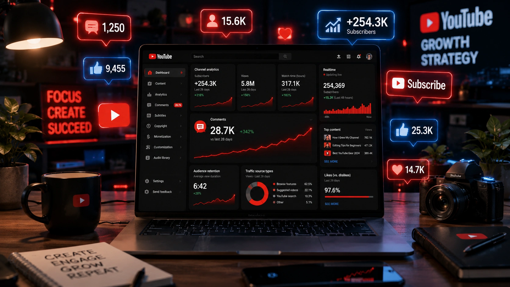 YouTube Comments in Kuwait Dashboard Analytics