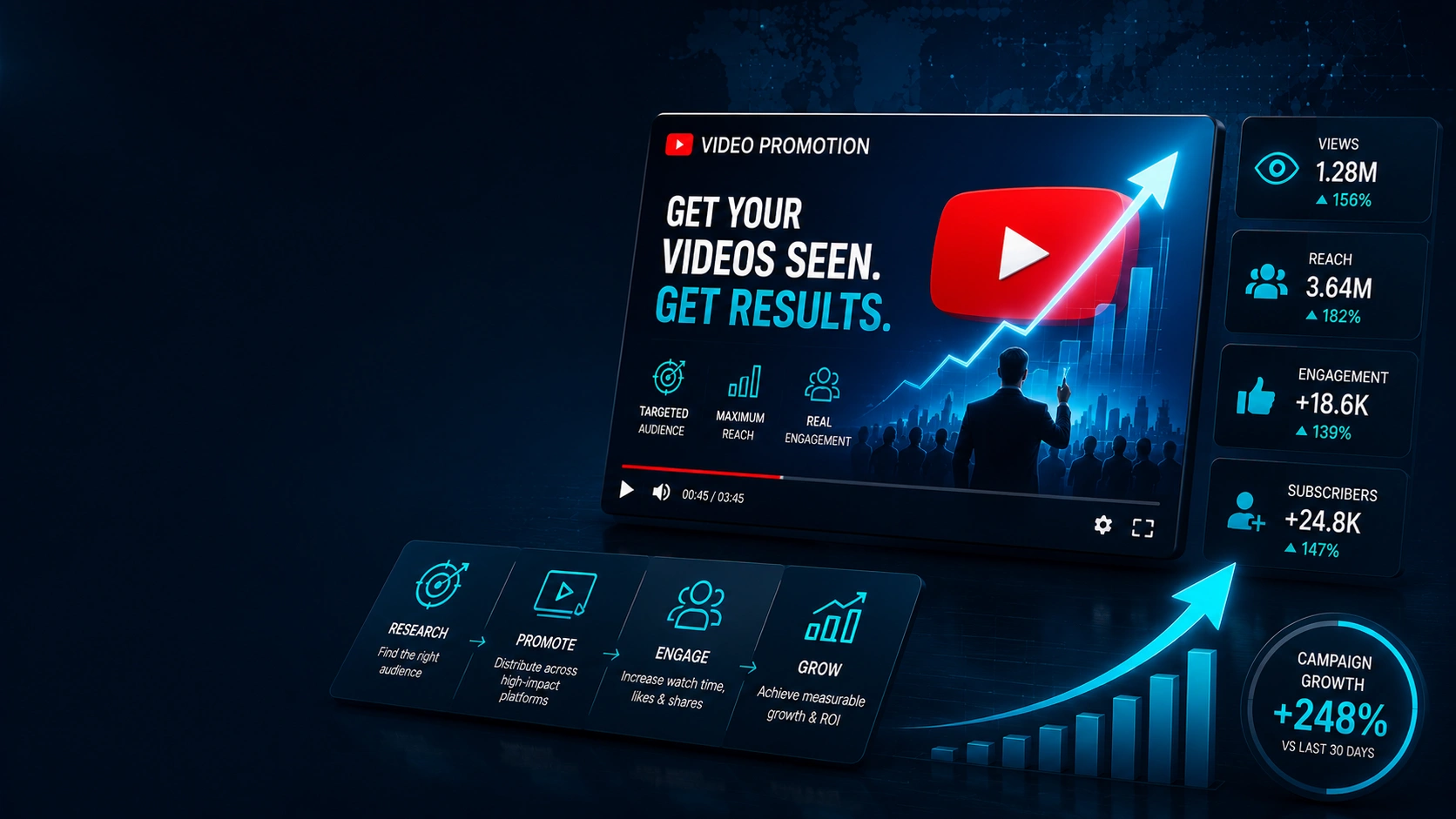 YouTube Video Promotion and Analytics Dashboard