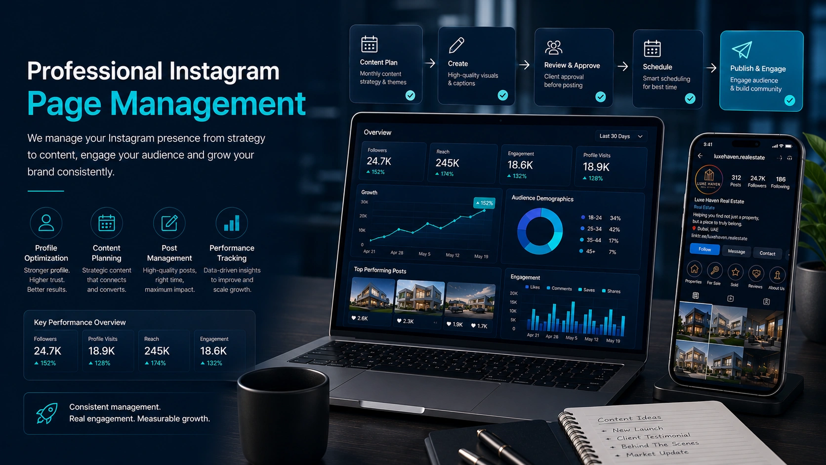 About V-Touch Solutions Corporate Instagram Page Management Operations
